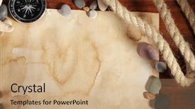  Presentation with old map paper ropes and compass - Cool new slides with life journey blank - old paper compass and rope backdrop and a coral colored foreground