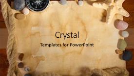  Presentation with old paper - PPT theme featuring life journey blank - old paper compass and rope background and a yellow colored foreground