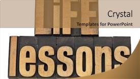  Presentation with experience - Theme with life lessons - experience concept - isolated background and a coral colored foreground