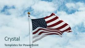  Presentation with broken wall american flag - Presentation theme featuring free - young woman reading book concept background and a gray colored foreground.