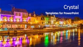  Presentation with paris france - Colorful theme enhanced with life memorial - amiens paris france at night backdrop and a navy blue colored foreground