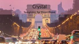  Presentation with paris france - Beautiful theme featuring life memorial - arc of triomphe paris champs-elysees backdrop and a coral colored foreground