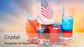  Presentation with independence day - Colorful presentation theme enhanced with life memorial - celebration patriotism and holidays concept backdrop and a lemonade colored foreground