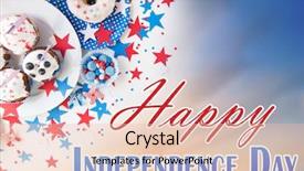  Presentation with 4th july - Amazing PPT theme having life memorial - independence day celebration patriotism backdrop and a lemonade colored foreground