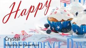  Presentation with independence day - Slide set consisting of life memorial - independence day celebration patriotism background and a light blue colored foreground