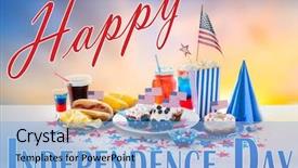  Presentation with independence day - Presentation theme having life memorial - national holidays celebration and patriotism background and a light blue colored foreground