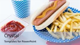  Presentation with dog food - Presentation design consisting of life memorial - national holidays celebration food background and a light blue colored foreground