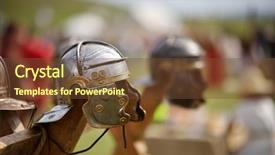  Presentation with warrior - Colorful presentation theme enhanced with life nomad - old warrior equipment at dac backdrop and a tawny brown colored foreground