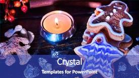  Presentation with candle christmas - Slide deck with life object cookie is slide background and a  colored foreground