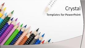  Presentation with color pencils - Theme consisting of life of color pencils background and a white colored foreground
