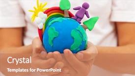  Presentation with environment - Amazing presentation theme having life on earth - environment backdrop and a coral colored foreground