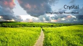  Presentation with direction - Presentation theme enhanced with life path - direction background and a light blue colored foreground