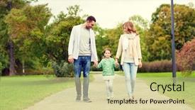  Presentation with adoption - Beautiful theme featuring life path - family parenthood adoption and people backdrop and a soft green colored foreground