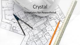  Presentation with life plan - Beautiful presentation theme featuring life plan - architecture blueprint tools backdrop and a light gray colored foreground