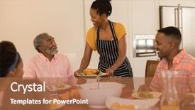  Presentation with race - Slide set featuring life race - front view of african american background and a red colored foreground