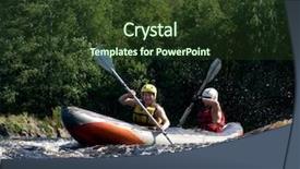  Presentation with water life - Beautiful presentation theme featuring life raft - kayakers sporting a kayak cuts backdrop and a  colored foreground