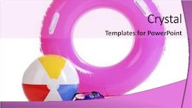 Presentation with life - Amazing presentation theme having life ring inflatable ball flippers backdrop and a lilac colored foreground