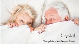  Presentation with good morning couple bed - Amazing PPT layouts having life satisfaction - overhead view of senior couple backdrop and a white colored foreground