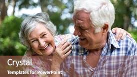  Presentation with tree sky trees green - Audience pleasing presentation consisting of life satisfaction - senior couple enjoying against trees backdrop and a coral colored foreground