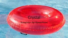  Presentation with blue and red - Audience pleasing slides consisting of life saver - red float floating backdrop and a red colored foreground