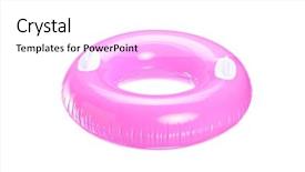  Presentation with pink and white roses - Slides having life saver - shot of a pink swimming background and a white colored foreground