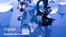  Presentation with laboratory - Beautiful slides featuring life science - laboratory requirements backdrop and a cobalt blue colored foreground