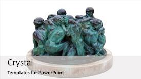  Presentation with life science cell - Beautiful presentation design featuring life sculpture made by croatian backdrop and a light gray colored foreground