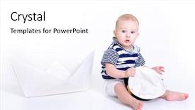  Presentation with baptism baby boy - PPT theme having life seaman - cute baby boy sitting background and a white colored foreground
