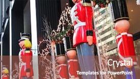  Presentation with soldiers - Cool new PPT theme with life size nutcracker soldiers outside backdrop and a red colored foreground