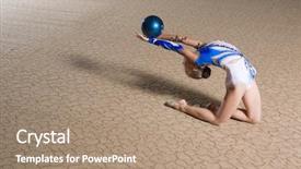  Presentation with rhythmic gymnastics gymnastics - Audience pleasing PPT layouts consisting of life skills training - 12 years old girl doing backdrop and a coral colored foreground