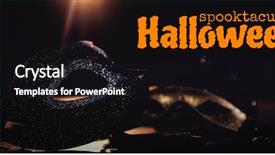  Presentation with masquerade - Slide set consisting of life stages - graphic image of spooktacular halloween background and a wine colored foreground