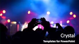  Presentation with concert - PPT theme with life stages - people at rock concert taking background and a black colored foreground