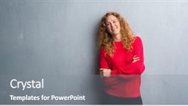  Presentation with young grey maine coon cat - PPT theme having life style - young redhead woman over grey background and a  colored foreground