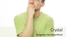  Presentation with green life - Beautiful slides featuring man in green t-shirt backdrop and a soft green colored foreground