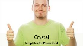  Presentation with green life - Cool new PPT theme with people concept happy young backdrop and a yellow colored foreground