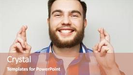  Presentation with life insurance concept leaflets - Cool new slide deck with life style and people concept backdrop and a coral colored foreground