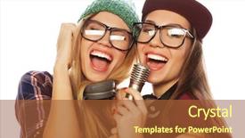  Presentation with happiness in life - PPT theme consisting of life style happiness emotional background and a red colored foreground