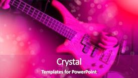  Presentation with bass guitar - PPT layouts featuring life style image of close background and a purple colored foreground