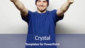  Presentation with sport blue - PPT theme featuring life style sport and people background and a ocean colored foreground