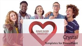  Presentation with blood and heart - Presentation with life text and a heart background and a coral colored foreground