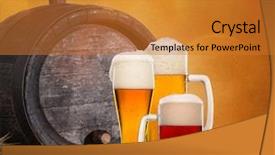  Presentation with still life crucifixion table - Audience pleasing PPT layouts consisting of life with a draft beer backdrop and a  colored foreground