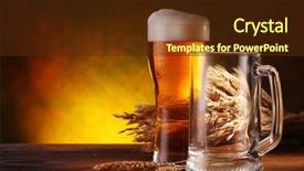  Presentation with detox green smoothies still life - Cool new slide set with life with a draft beer backdrop and a tawny brown colored foreground