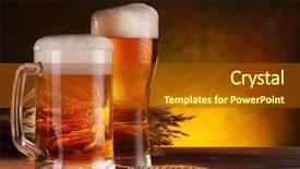  Presentation with beer - Slides featuring life with a draft beer background and a tawny brown colored foreground
