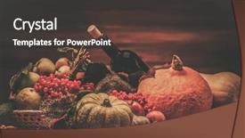  Presentation with still life crucifixion table - PPT layouts having life with bottle of wine background and a tawny brown colored foreground