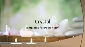  Presentation with water life - Theme consisting of life with candles in water background and a soft green colored foreground