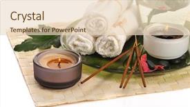  Presentation with incense - PPT theme enhanced with life with candles incense sticks background and a lemonade colored foreground