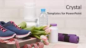  Presentation with nutrition supplements - PPT theme with life with copy space sport background and a sky blue colored foreground