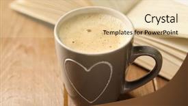  Presentation with coffee book - Colorful presentation theme enhanced with life with cup of coffee backdrop and a lemonade colored foreground