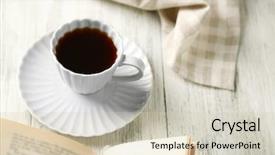  Presentation with book of life - Presentation enhanced with life with cup of coffee background and a soft green colored foreground