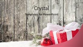  Presentation with year still life christmas - Audience pleasing presentation consisting of life with gifts in snow backdrop and a  colored foreground